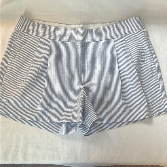 J. Crew Pants - J. Crew Light Blue 100% Cotton Pinstripe Shorts Tailored Fit